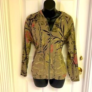 Chicos Design zip front cardigan hoodie